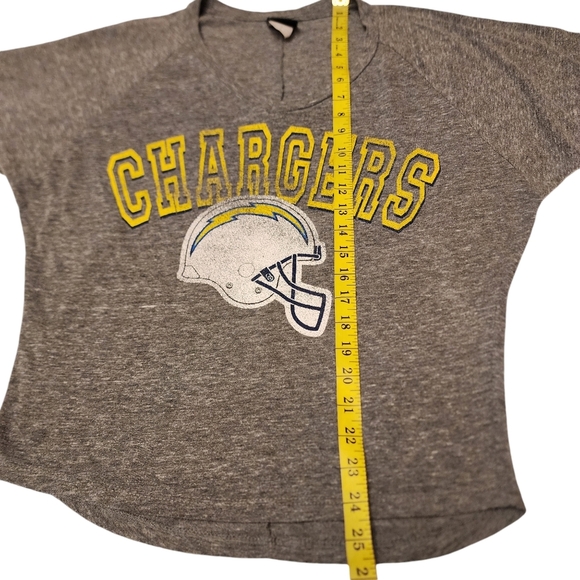 Chargers NFL Women's Gray Half Sleeve Shirt - Picture 7 of 10
